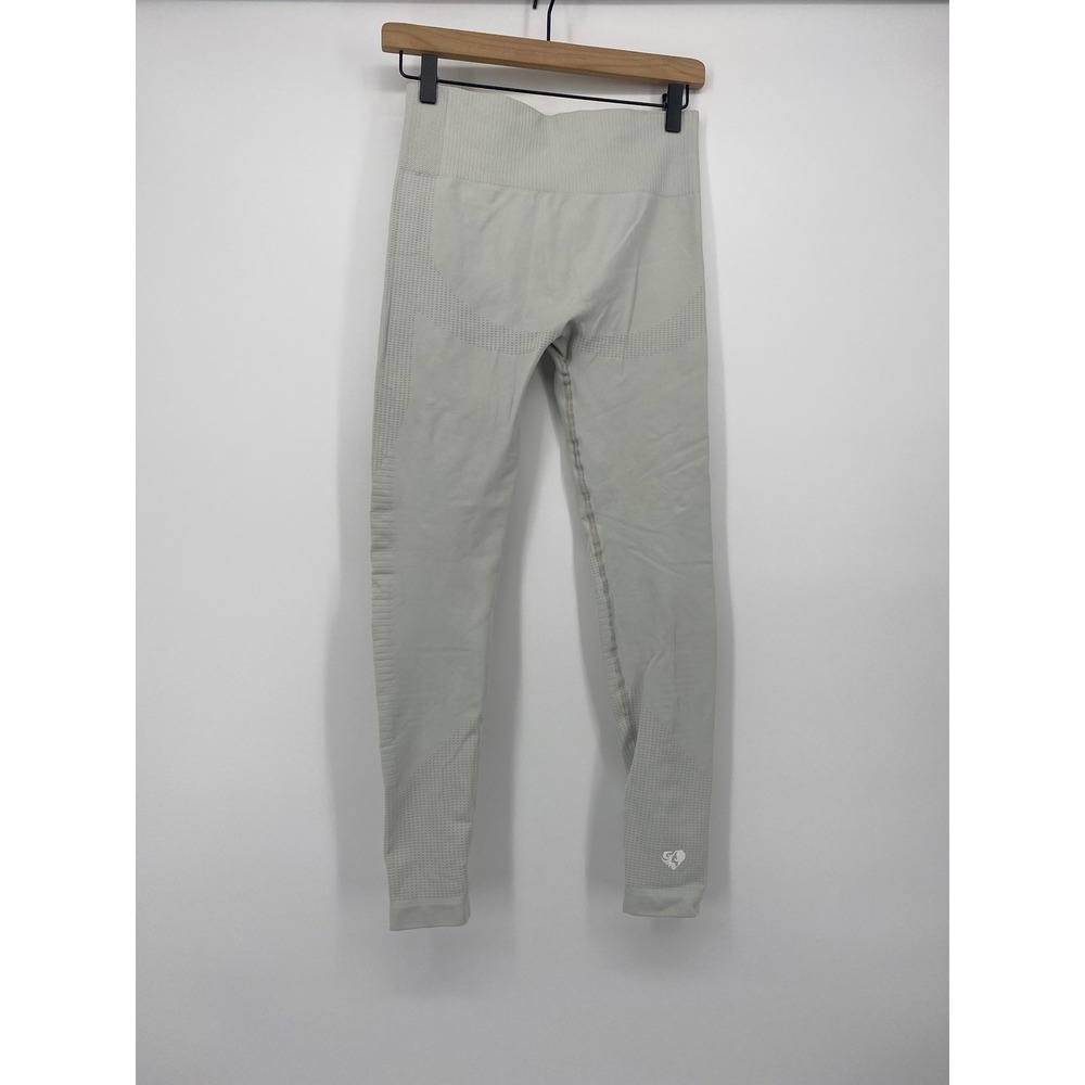 Womens Best Seamless High Waisted Leggings Grey Yoga Gym Pants Size S 24 Inseam